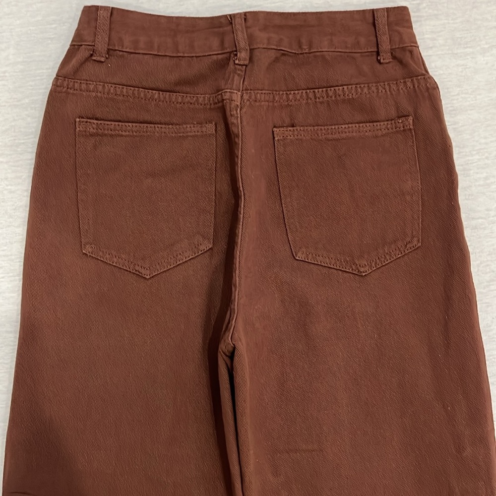 NWOT SHEIN High Waist, Wide Leg, Loose Fitting, brown, Jeans, size S - Picture 11 of 15